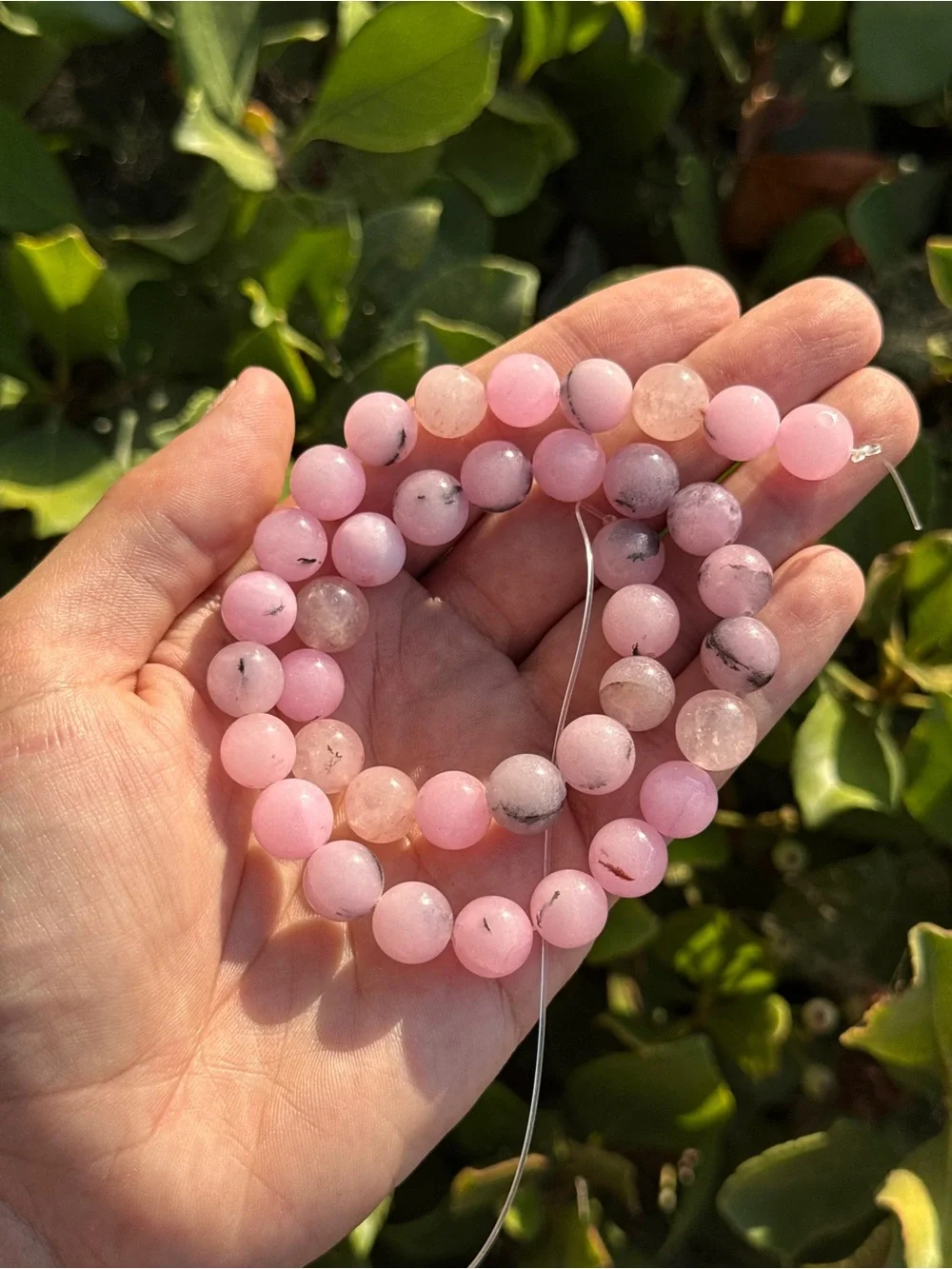 Bulk Lot of Natural Cherry Blossom Jasper, Tourmaline and glass beads